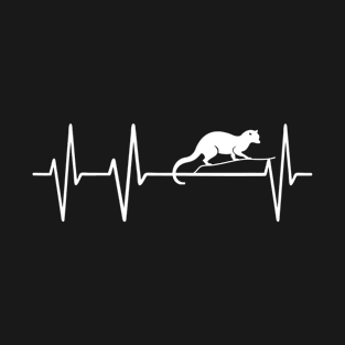 Civet Animal Lovers Heartbeat T-Shirt