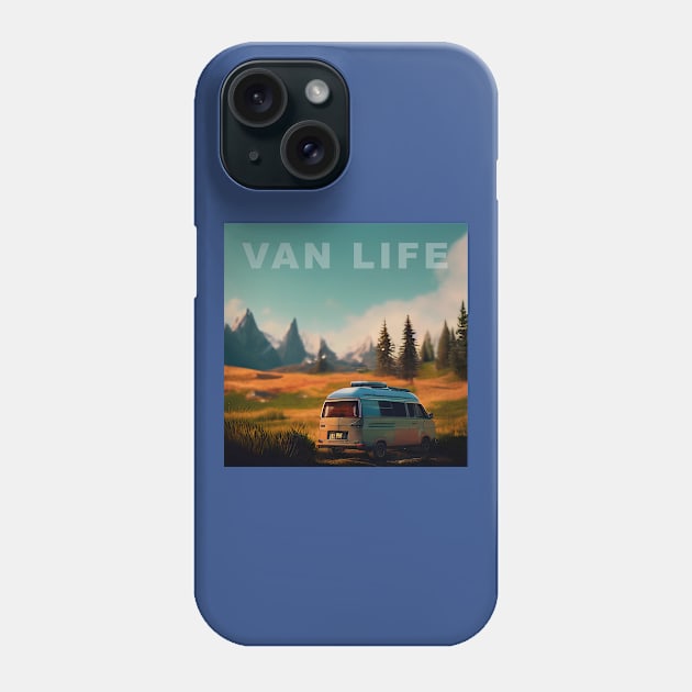 Van Life Camper RV Outdoors in Nature Phone Case by Grassroots Green