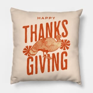 Thanksgiving Turkey Vintage Grunge Texture Design Pillow