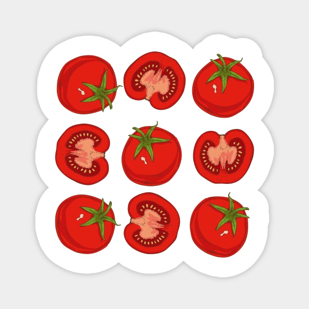 Ripe Red Tomatoes Magnet by deepfuze