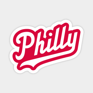 Philly Script - Red/White Magnet