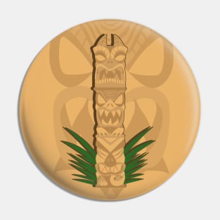 Dinosaur Tiki Totem Pin