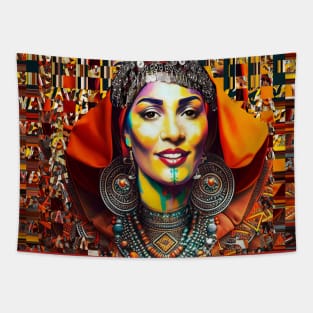 Moroccan Amazigh Beauty V3 Tapestry