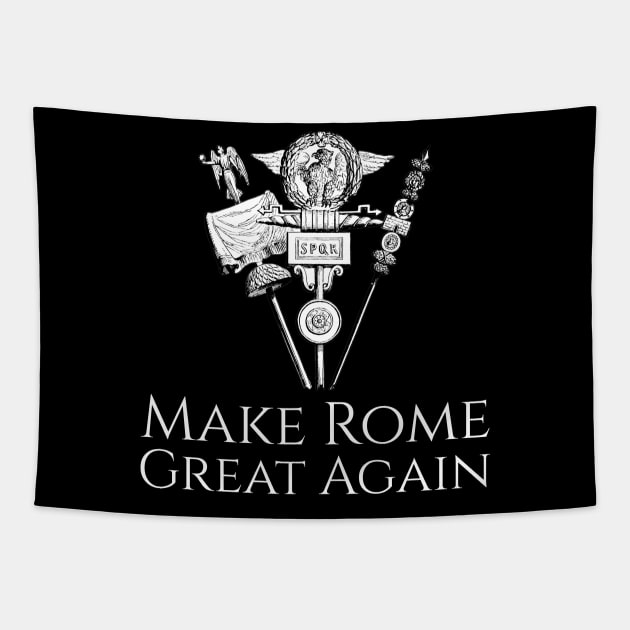 SPQR Roman Legion Eagle Standard - Make Rome Great Again Tapestry by Styr Designs