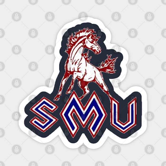 SMU Band Logo Retro Magnet by one-broke-kid