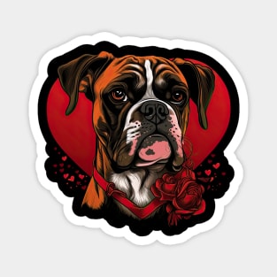 Boxer valentine's day Magnet