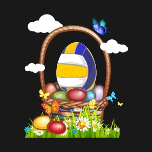 Funny Volleyball Egg Easter T-Shirt