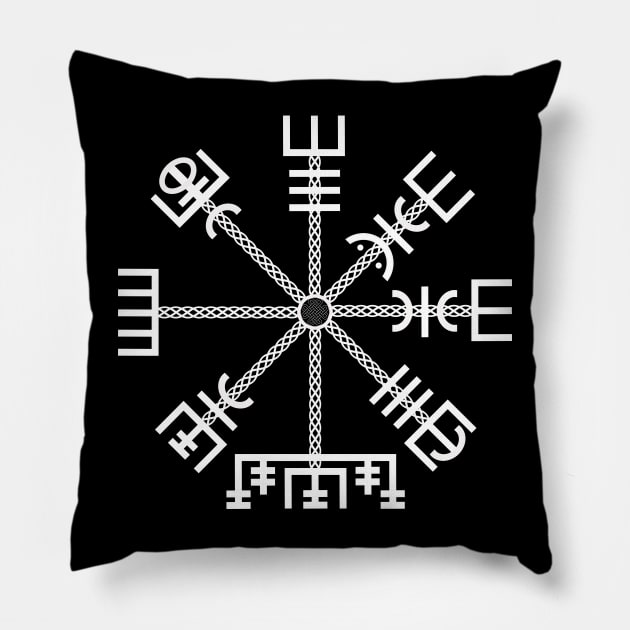 Vegvisir Icelandic Magical Stave Pillow by Wareham Spirals