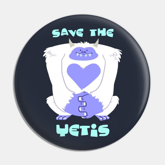 Save the Yetis Pin by savodraws