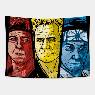 The Three Senseis Distressed Tapestry