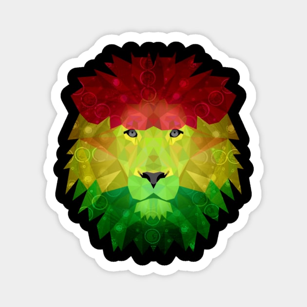 Rasta Lion Fractal Magnet by LionTuff79