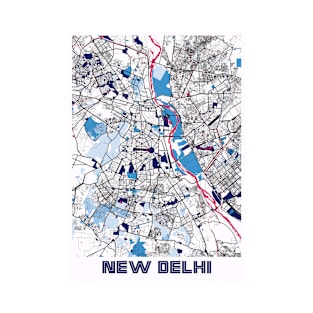 New Delhi - India MilkTea City Map T-Shirt