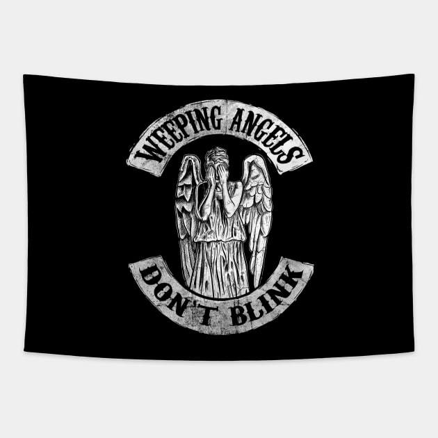 Weeping Angels Biker Club Tapestry by APSketches