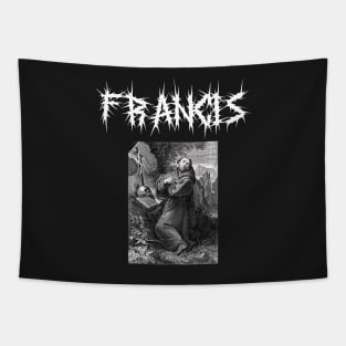 Saint Francis of Assisi Gothic Death Metal Tapestry