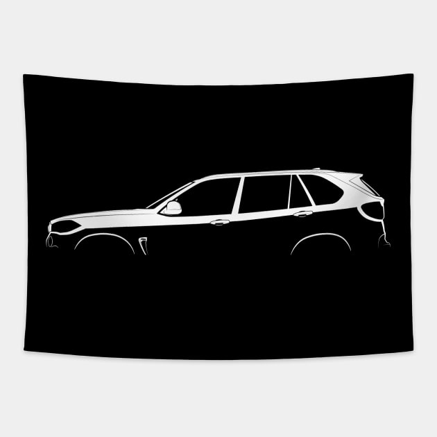 BMW X5 M (F85) Silhouette Tapestry by Car-Silhouettes