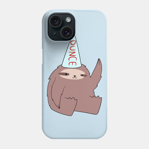 Dunce Sloth Phone Case by saradaboru