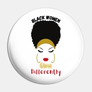 Black Women Glow Pin