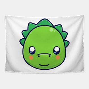 baby green dino head Tapestry