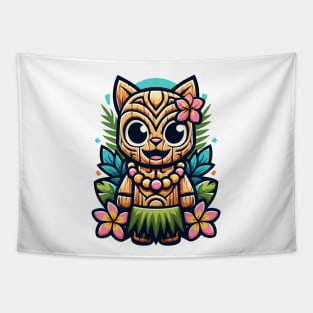 Tiki Cat Tapestry