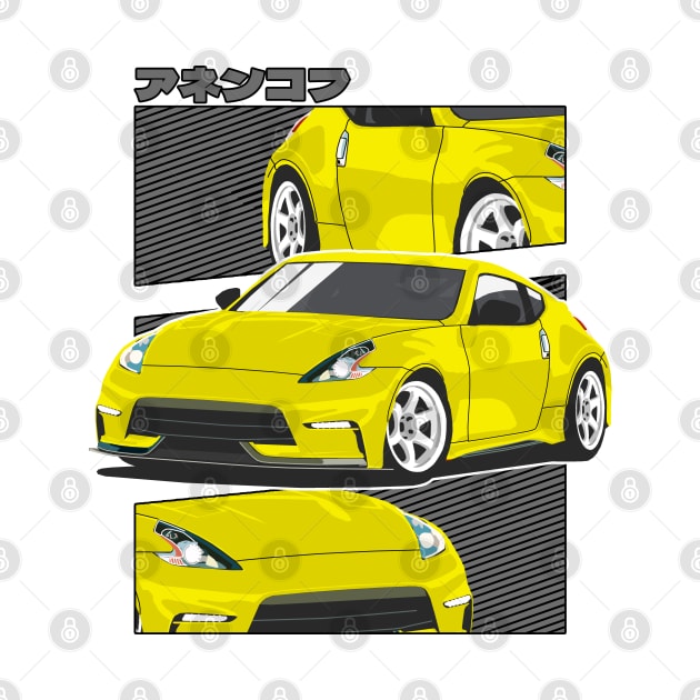 Yellow Nissan 370z by Rebellion Store