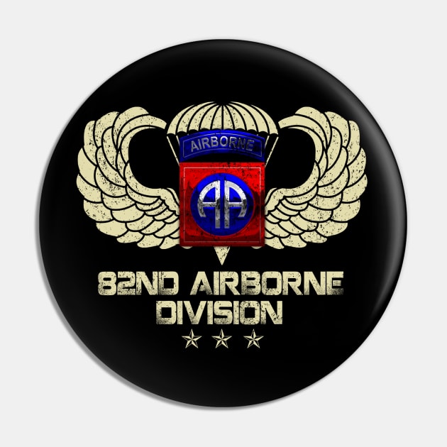 US Army 82nd AIRBORNE Division Veteran Vintage Pin by floridadori