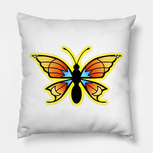 Sun and Moon Butterfly Pillow by CoreyUnlimited