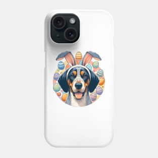 Bluetick Coonhound Celebrates Easter with Bunny Ears Phone Case