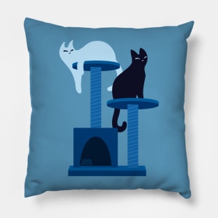 Blue Cat Tree Pillow