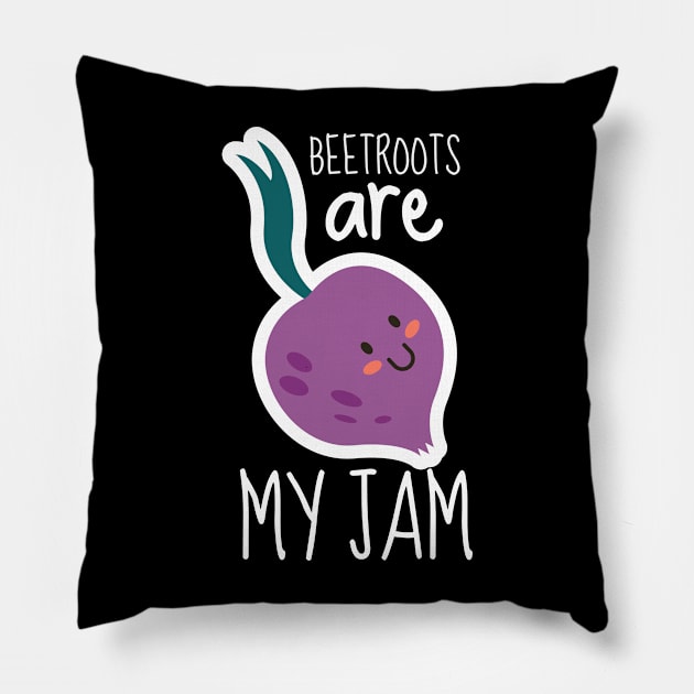 Beetroots Are My Jam Funny Pillow by DesignArchitect