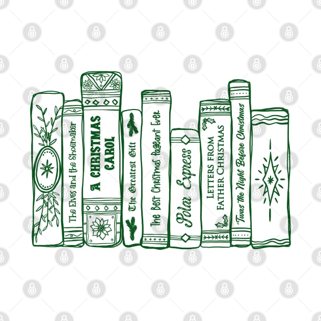 Christmas Classic Stories Bookshelf No.5 by LuckyJuniperCo