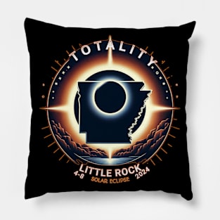 LITTLE ROCK ARKANSAS SOLAR ECLIPSE TOTALITY 4 8 2024 Pillow