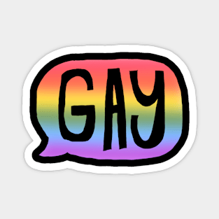 Say gay (rainbow) Magnet