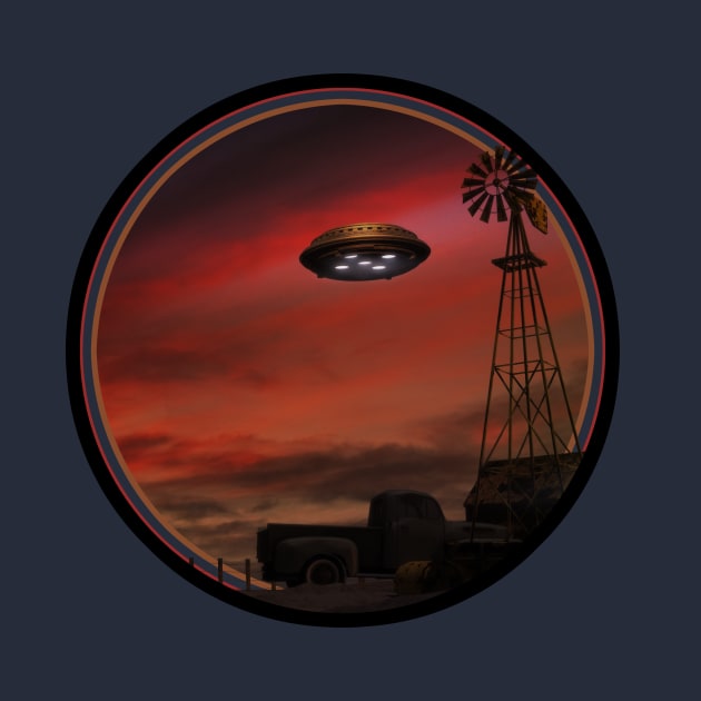 UFO Over Roswell Farm by mlbgfx