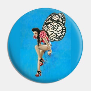 Vintage Rockabilly Fairy Pin