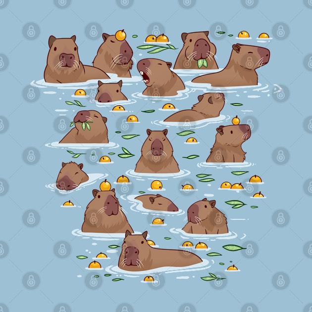 Bathing Capybara by Griffywings