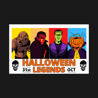 Halloween Legends - Classic Halloween Monsters T-Shirt