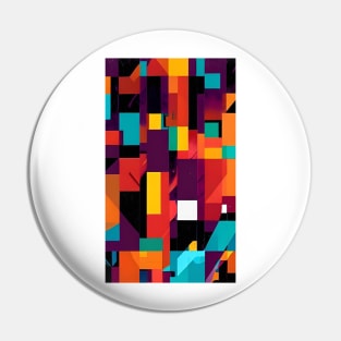 Cubist Colors Pin