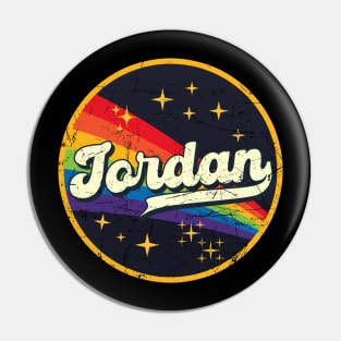 Jordan // Rainbow In Space Vintage Grunge-Style Pin