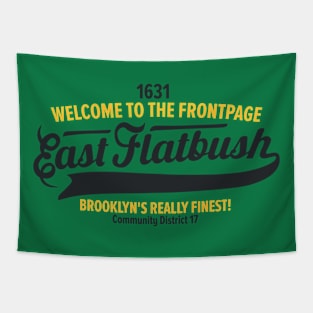 New York Brooklyn - East Flatbush Brooklyn Schriftzug - East Flatbush Logo Tapestry