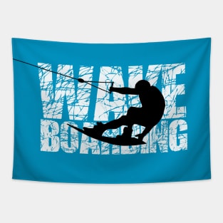 Wakeboarder jumping Tapestry