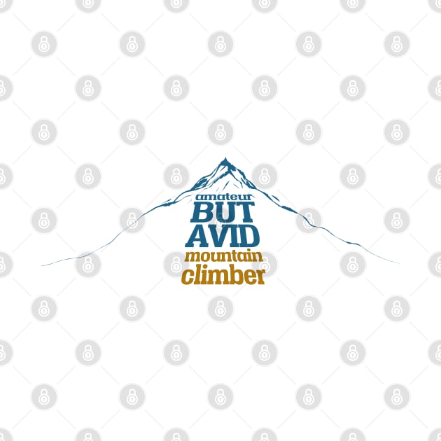 amateur but avid mountain climber themed fabric pattern graphic design by ironpalette by ironpalette