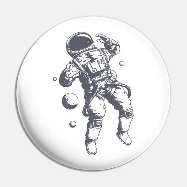 Hand-painted astronaut Pin by nemram