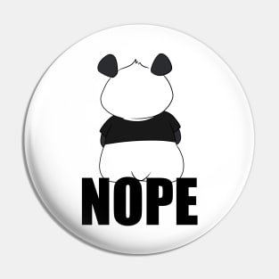 Nope Mood Funny Panda Pin