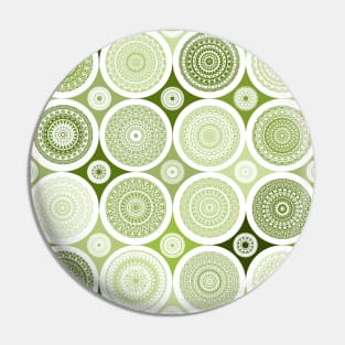 repeating pattern with boho style circles, green color Pin