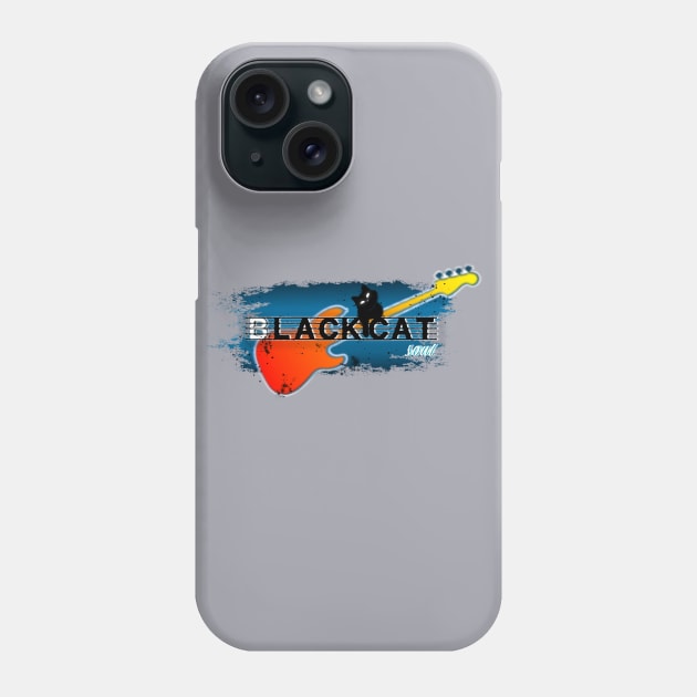 Black cat soul music Phone Case by Blacklinesw9