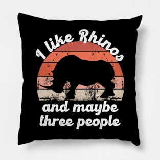 I like rhinos and maybe three people Pillow