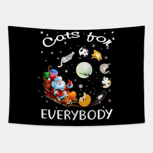 Cats For Everybody Christmas Cute Cat Lover Tapestry