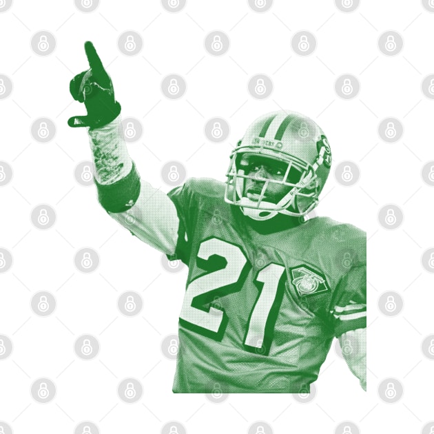 deion sanders - green solid style by Loreatees