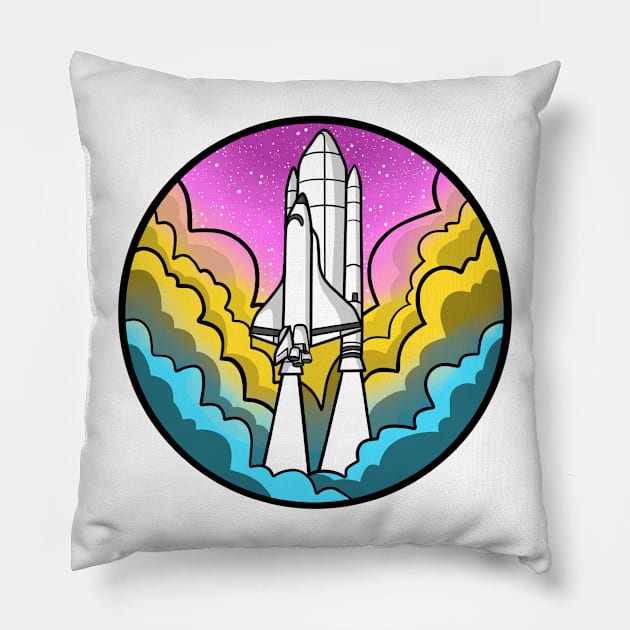 Pansexual Pride Rocket Pillow by LivianPearl