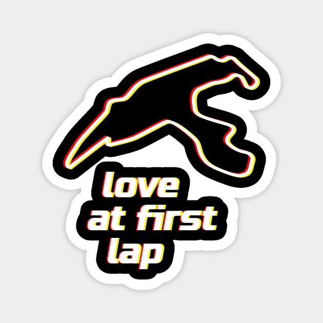 Love at first lap - Spa. Racing & Sim Racing - Motorsport Collection. Magnet by rimau